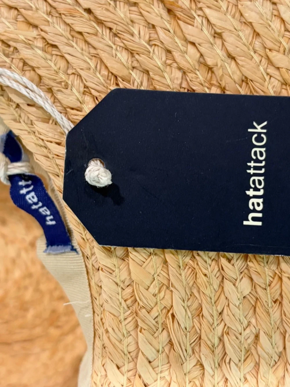 HatAttack Classic Travel Sun Hat Tightly Woven Straw Gold Ribbon Accent NWT T th